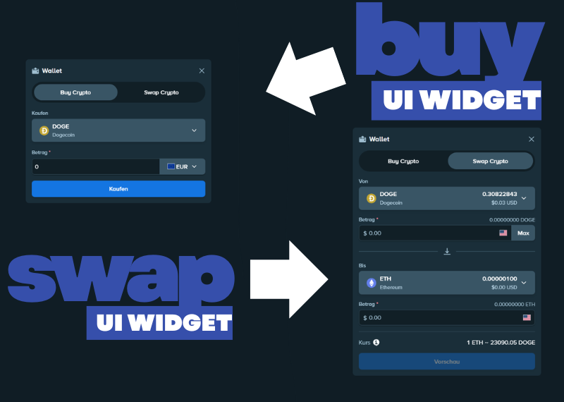 Crypto-Swap/Kauf Entwicklung und UI Optimierungs Projekt