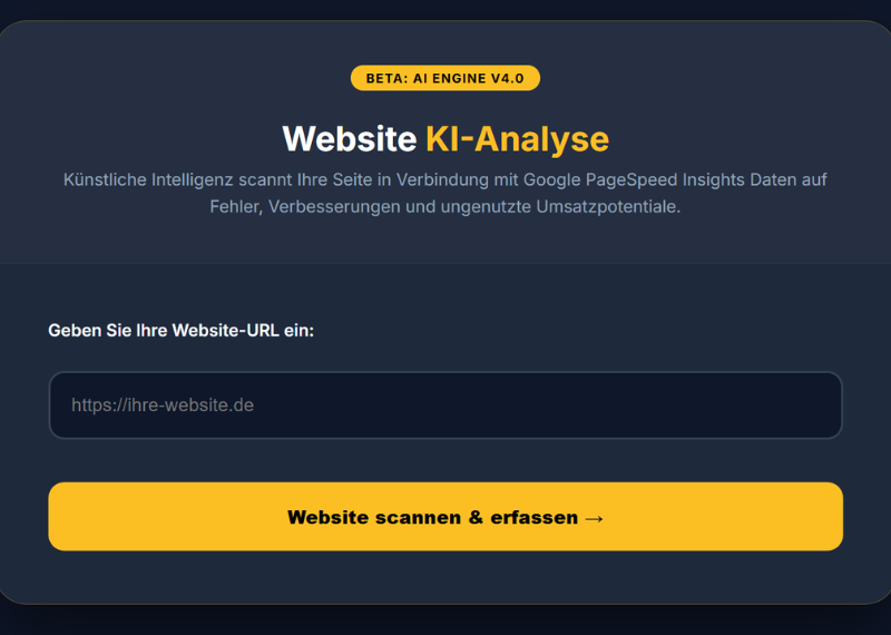 AI & KI Website Analyse Tool